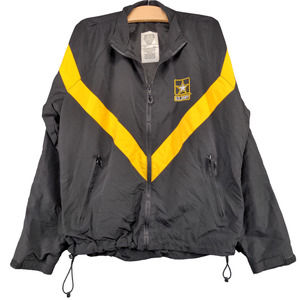 U.S. Army Mens Physical Fitness Jacket APFU Black Size Small Embroidered Logo